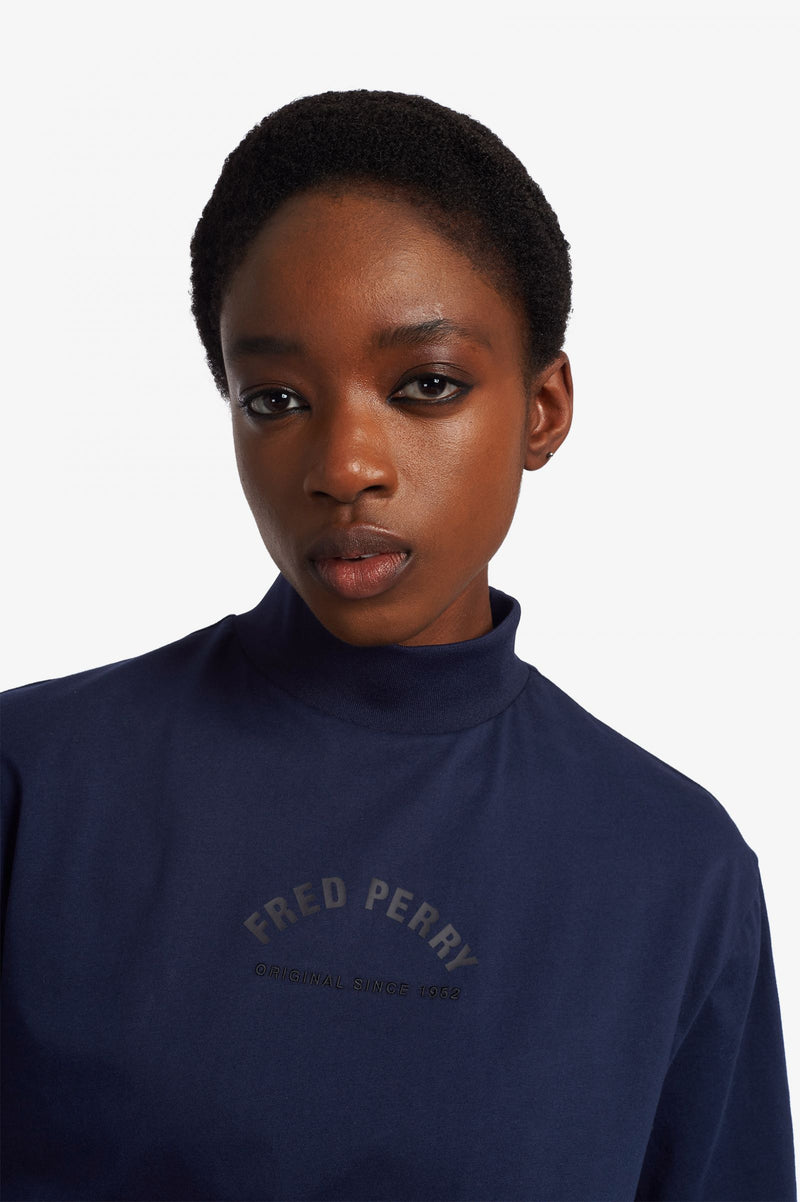 Fred Perry Arch Branded High Neck T-Shirt