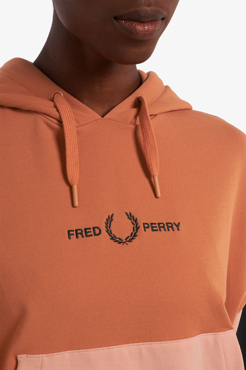 Fred Perry Colour Block Hooded Sweatshirt